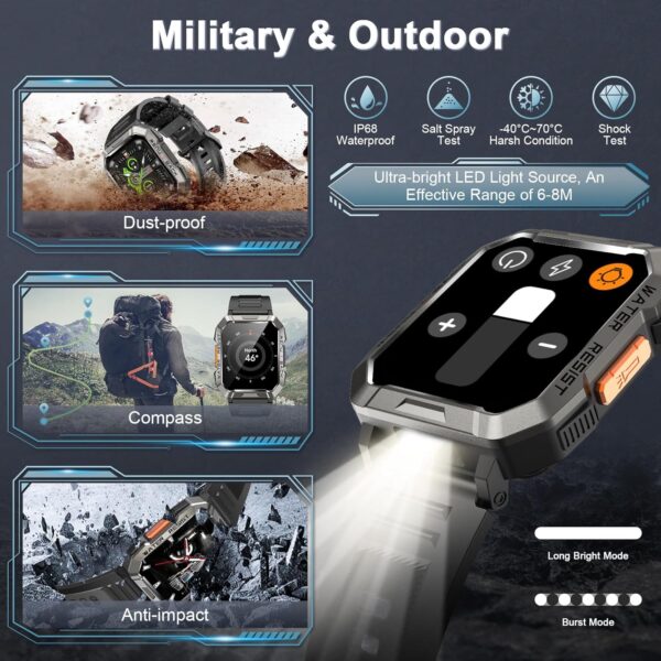 Military Smart Watch for Men(Answer/Make Call) - Image 2