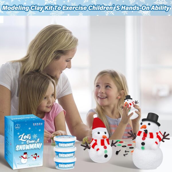 Christmas Craft Snowman Kit, 3 Pack DIY Snowman Craft Kit for Kids, Build a Snowman Indoor - Image 4