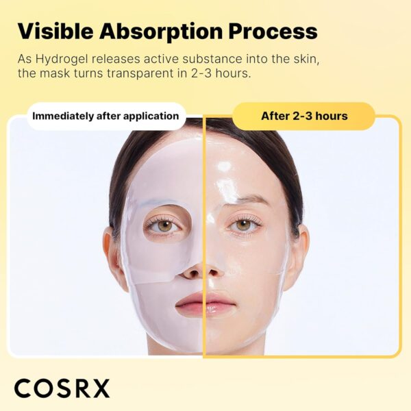 COSRX Advanced Snail Mucin Glass Glow Hydrogel Face Masks Skincare 3 EA, Collagen Face Mask - Image 6